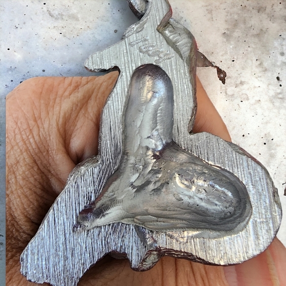 Miniature  Pewter Mother Cat & Kitty Sculpture by Rickers # 1604 - Picture 4 of 4